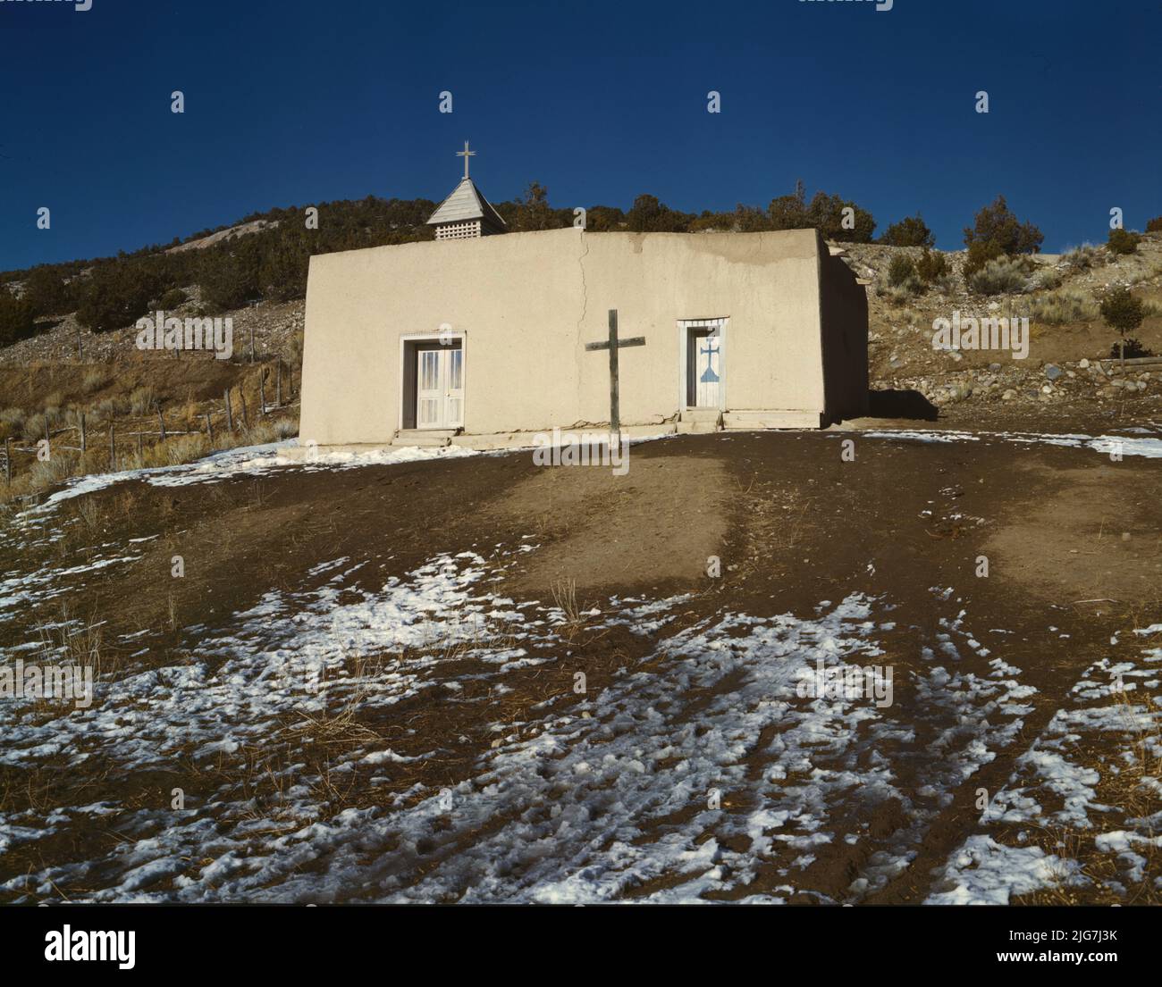 Chapelle, Vadito, près de Penasco, Nouveau-Mexique. Banque D'Images