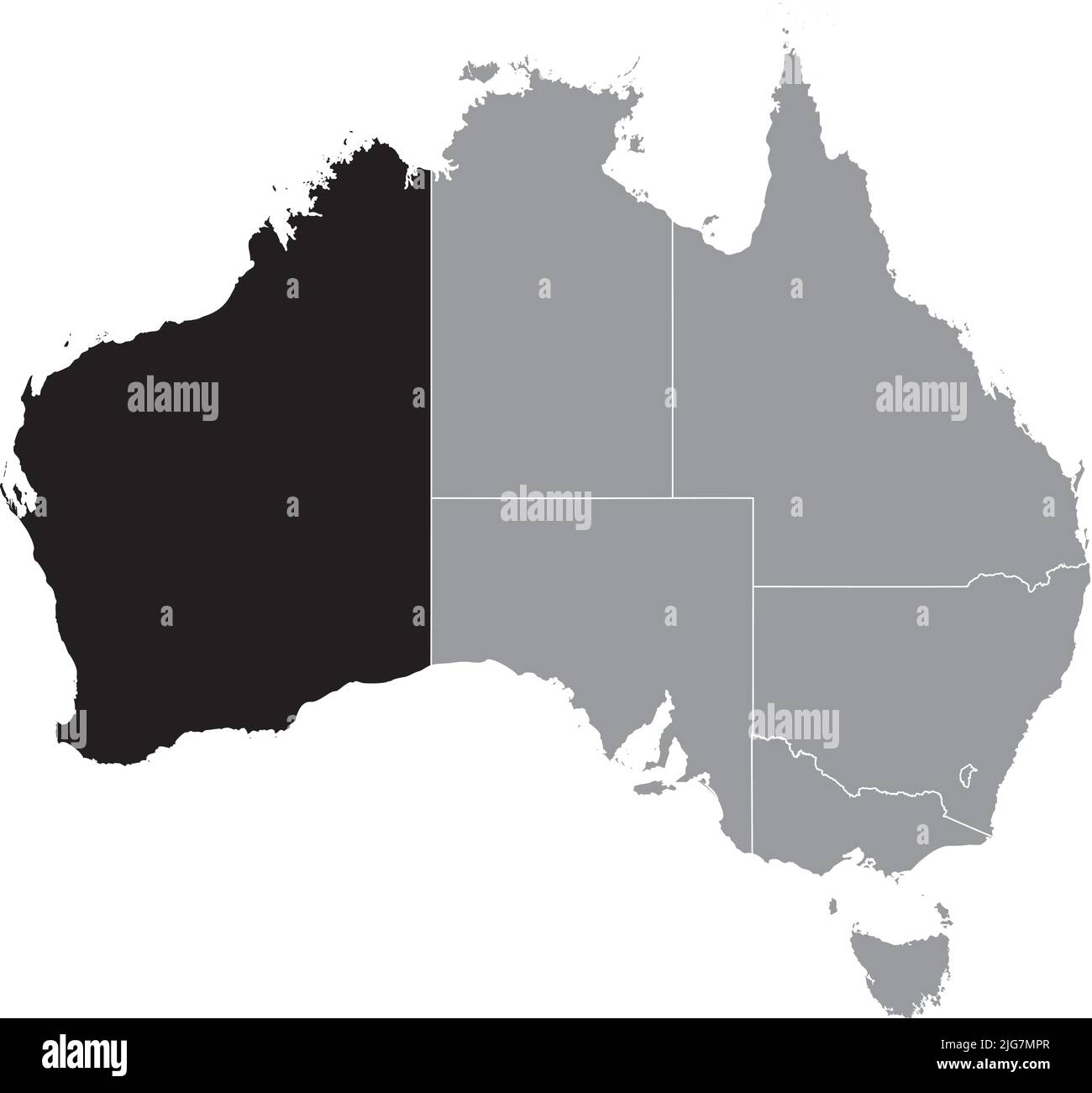 Carte de localisation de l'Australie occidentale Illustration de Vecteur