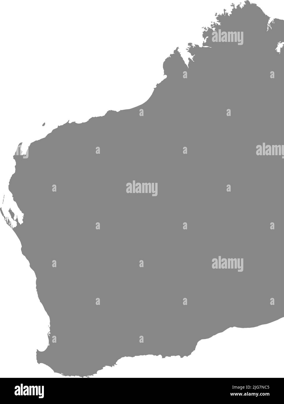 Carte grise de l'Australie occidentale Illustration de Vecteur