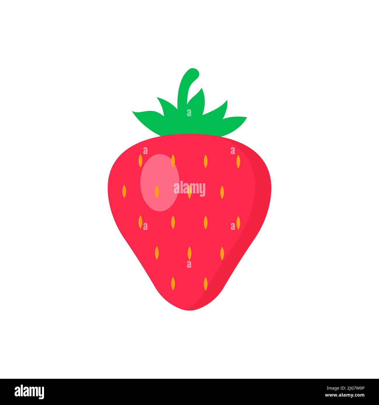 Icône de fruits aux fraises multicolores. Vecteur EPS 10. Illustration des baies fraîches. Symbole isolé sur fond blanc. Peut être utilisé pour n'importe quelle plate-forme ou n'importe quel usage Banque D'Images