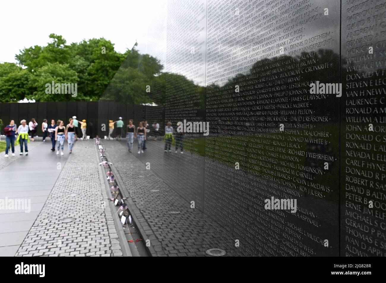 Mémorial des anciens combattants du Vietnam sur le National Mall; Washington, D.C. Banque D'Images