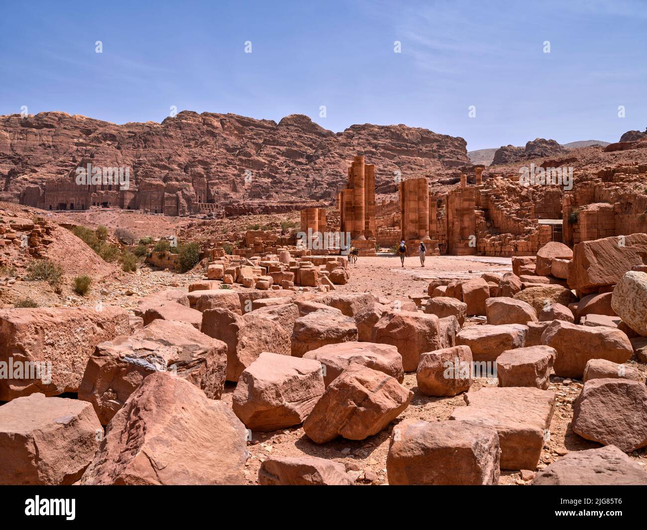Petra, ville des Nabatéens, Jordanie. Banque D'Images