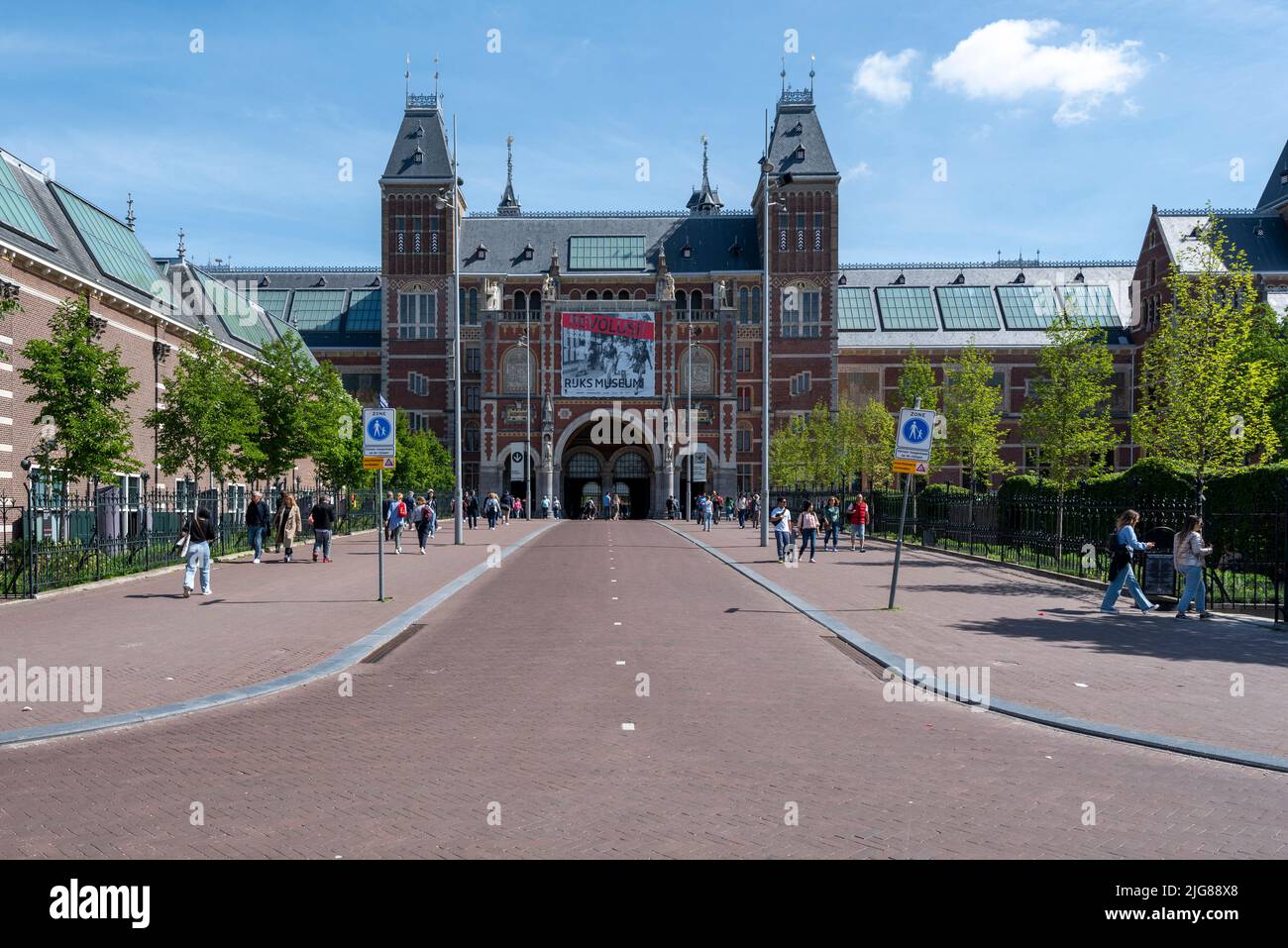 Rijksmuseum, Musée national néerlandais, Museumplein, Amsterdam, pays-Bas Banque D'Images