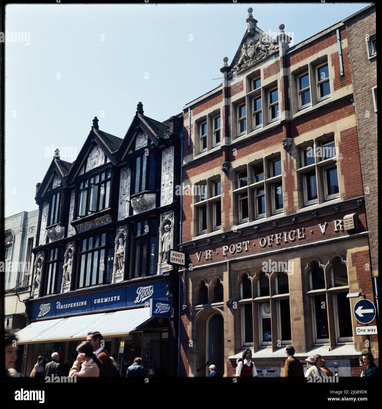 Boots, Cornhill, Bury St Edmunds, West Suffolk, Suffolk, 1970s1980s