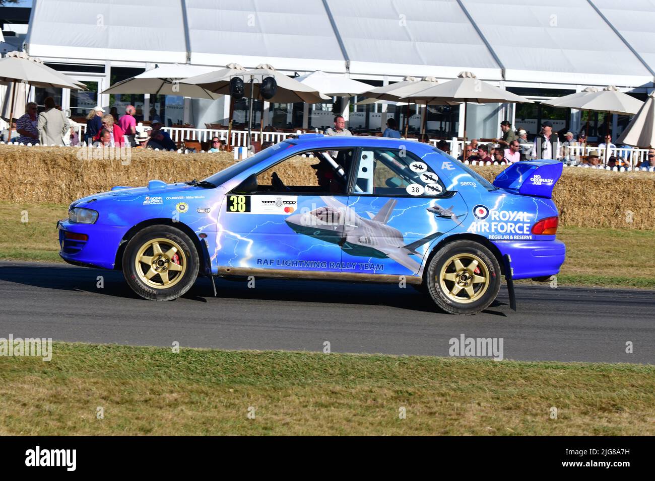 Christopher Daykin, Subaru Impreza GPN, Dawn of Modern ralliing, Forest Rally Stage, Goodwood Festival of Speed, les innovateurs - chefs d'œuvre de Motor Banque D'Images