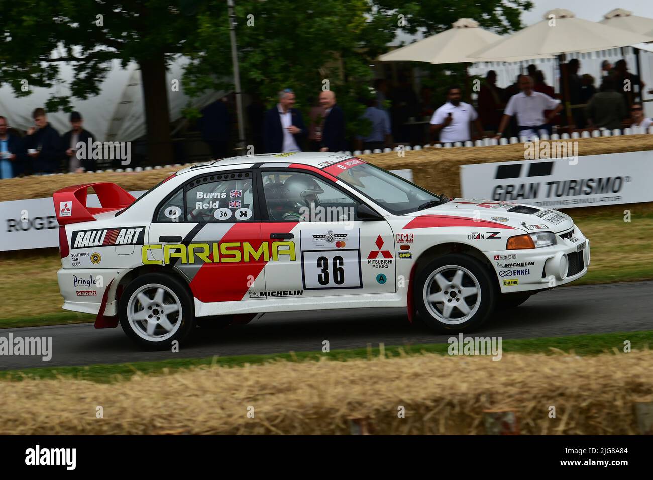 Stephen Chamberlain, Mitsubishi Evo IV, Dawn of Modern Rally, Forest Rally Stage, Goodwood Festival of Speed, les innovateurs - chefs d'œuvre de Motor Banque D'Images