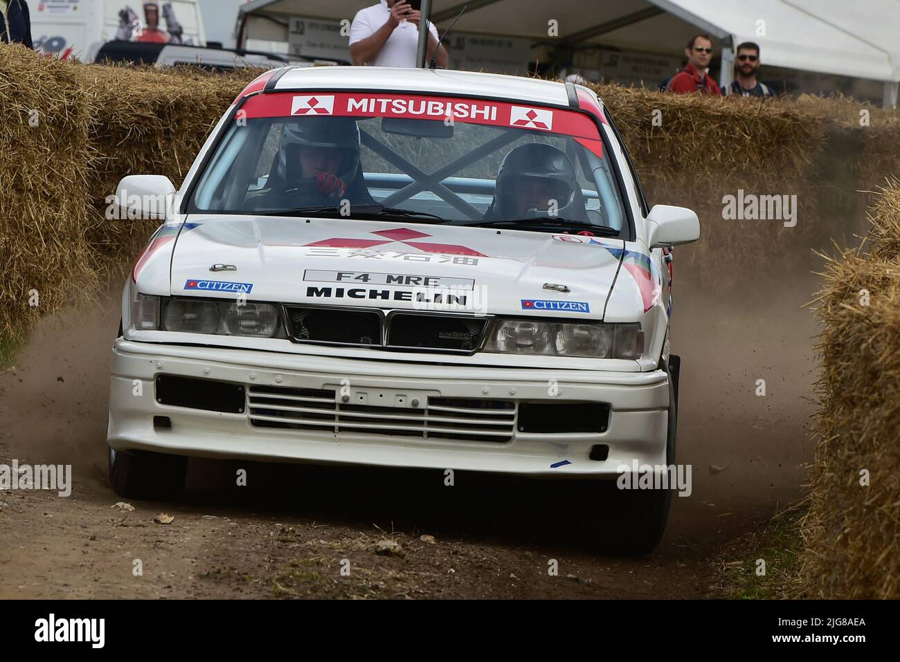 George Lepley, Mitsubishi Galant VR4, Dawn of Modern Rally, Forest Rally Stage, Goodwood Festival of Speed, The Innovators - Masterminds of Motors Banque D'Images