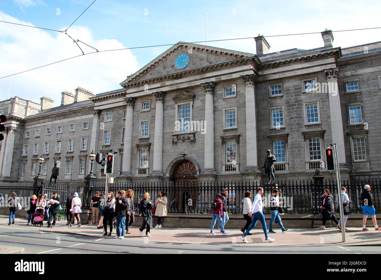 L'Irlande, Dublin, Trinity College, l'ancien bâtiment de la bibliothèque, de la salle, les livres Banque D'Images