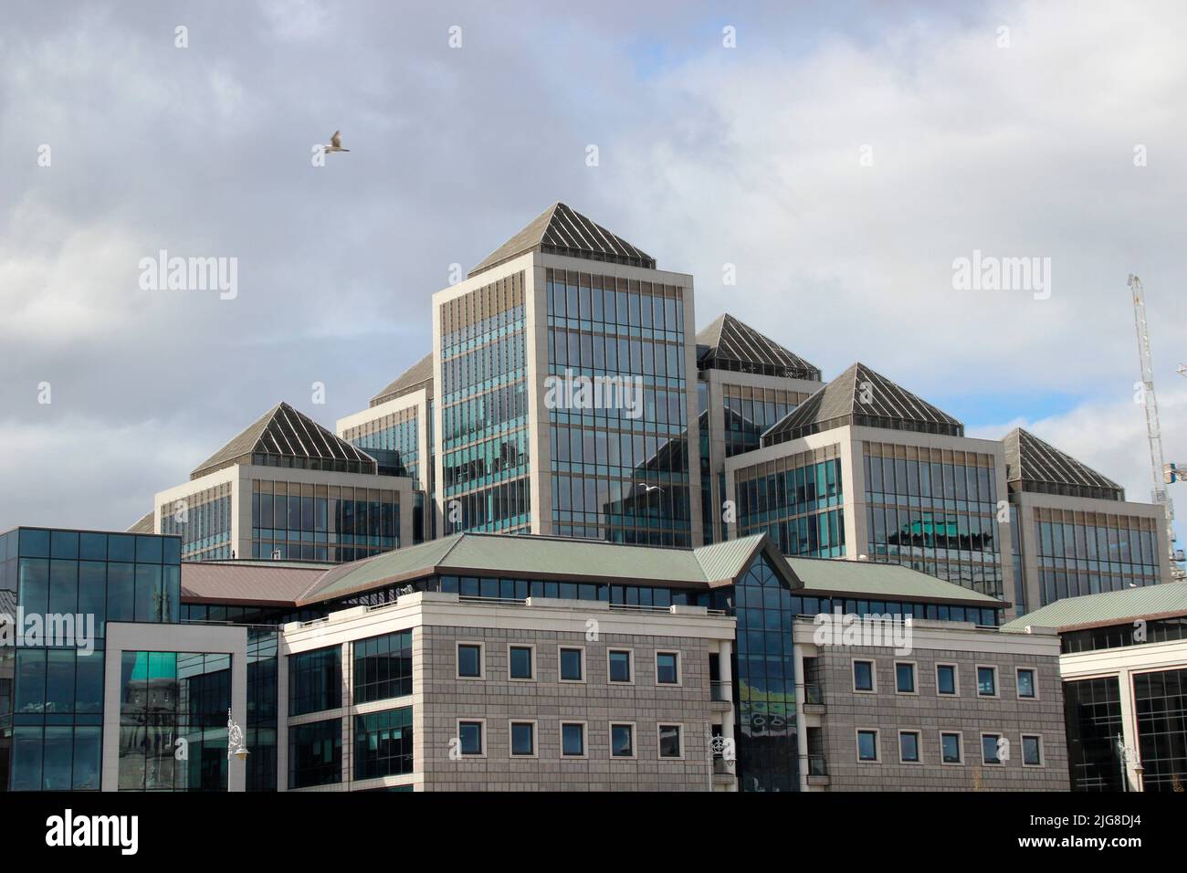 Siège social du Groupe Ulster Bank sur la rivière Liffey dans le quartier bancaire de Dublin, Irlande, Europe Banque D'Images