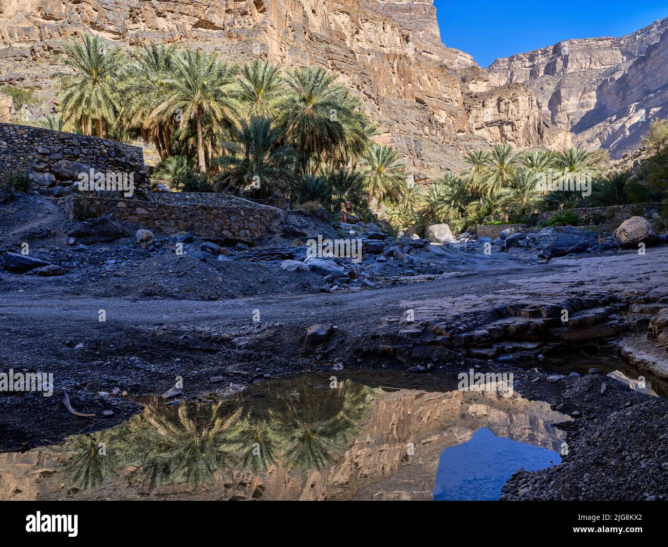 Wadi Nakhr, Oman. Banque D'Images