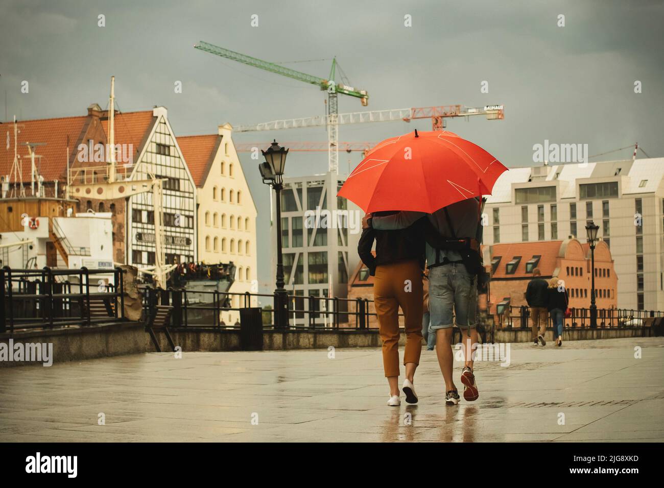Gdansk sous la pluie Banque D'Images