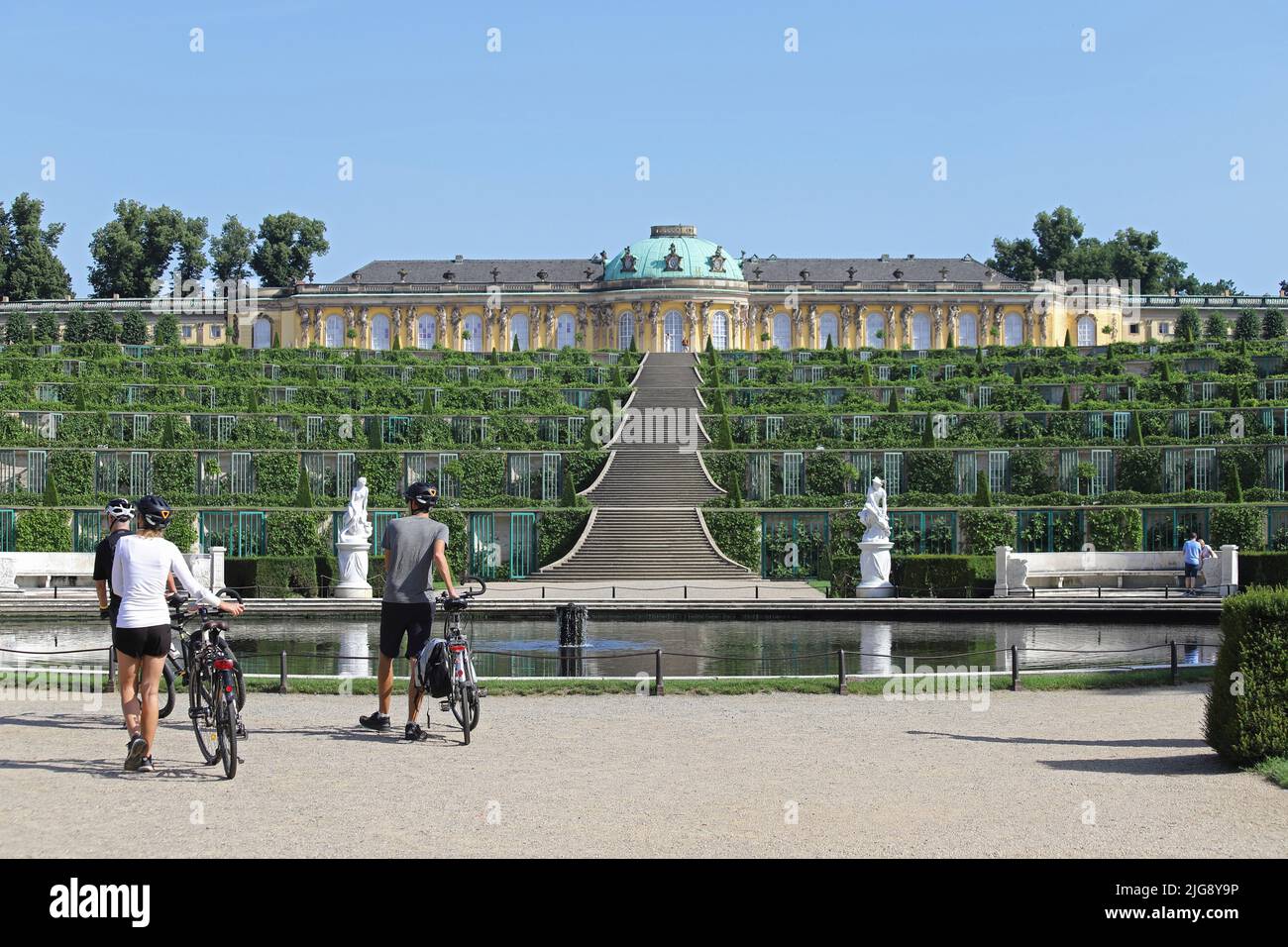 Allemagne, Brandebourg, Potsdam, Parc de Sanssouci, Palais Banque D'Images