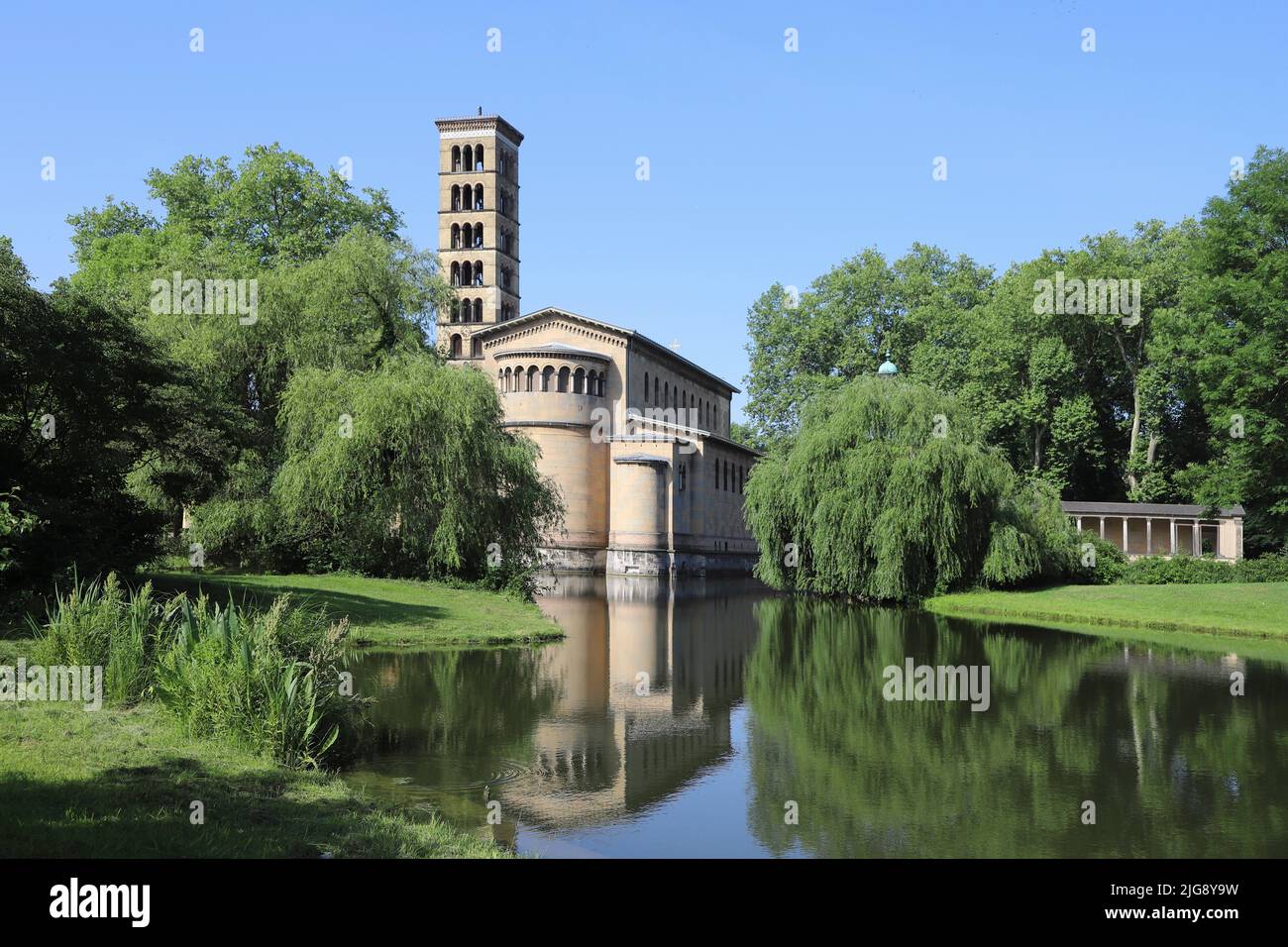 Allemagne, Brandebourg, Potsdam, Friedenskirche Banque D'Images