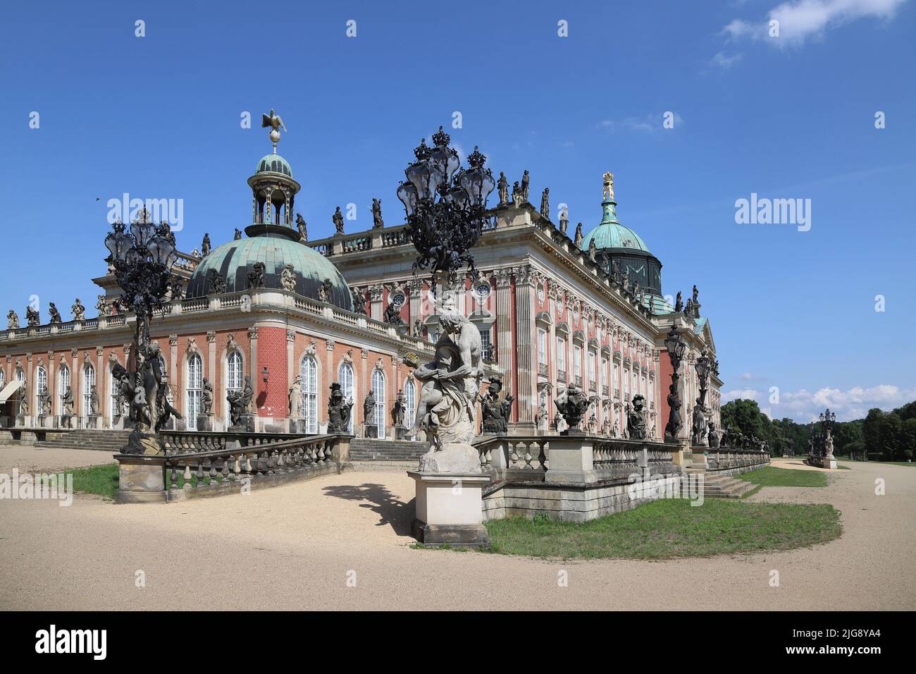 Allemagne, Brandebourg, Potsdam, Parc Sanssouci, Neues Palais Banque D'Images