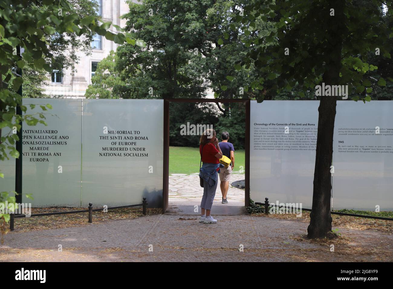 Allemagne, Berlin Mitte, monument Sinti et Roma Banque D'Images