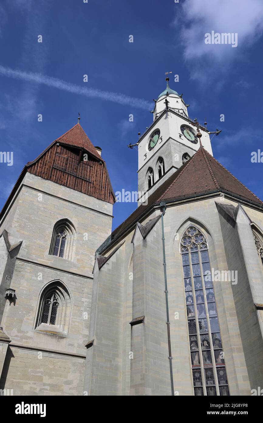 Allemagne, Bade-Wurtemberg, Überlingen, St Nikolaus Minster Banque D'Images