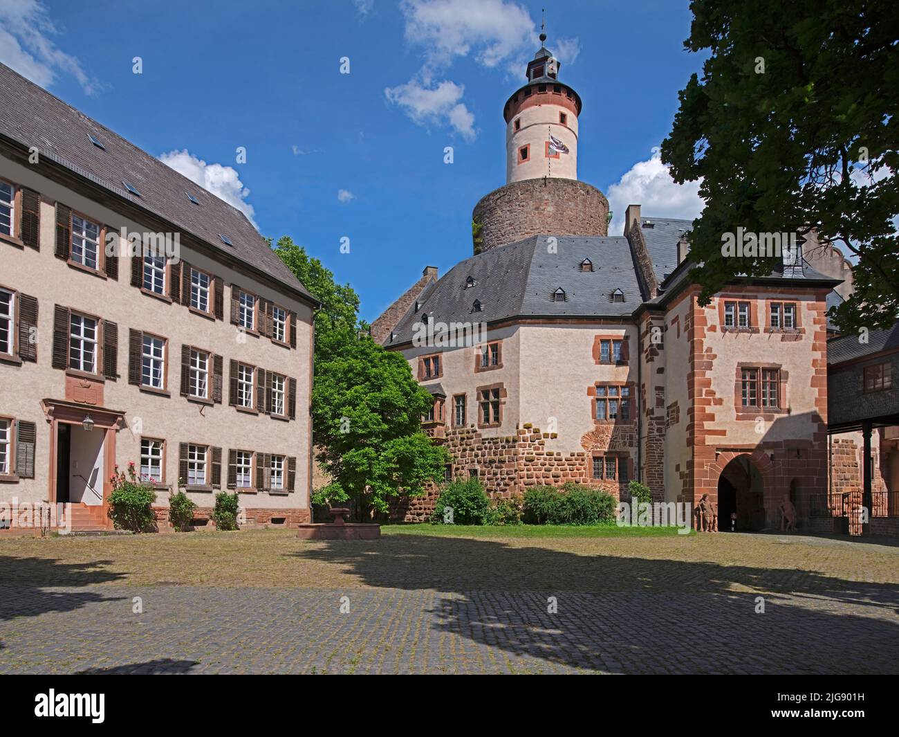 Château de Büdingen, cour, Hesse, Allemagne Banque D'Images