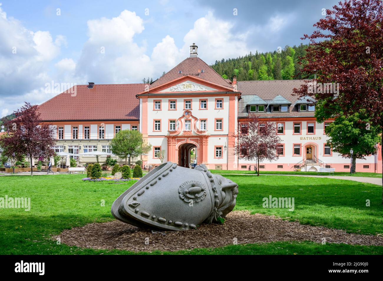 Allemagne, Bade-Wurtemberg, Forêt Noire, Saint Blasien, chef de Saint Blasien, évêque et martyr, Saint patron et éponym de la ville. Banque D'Images