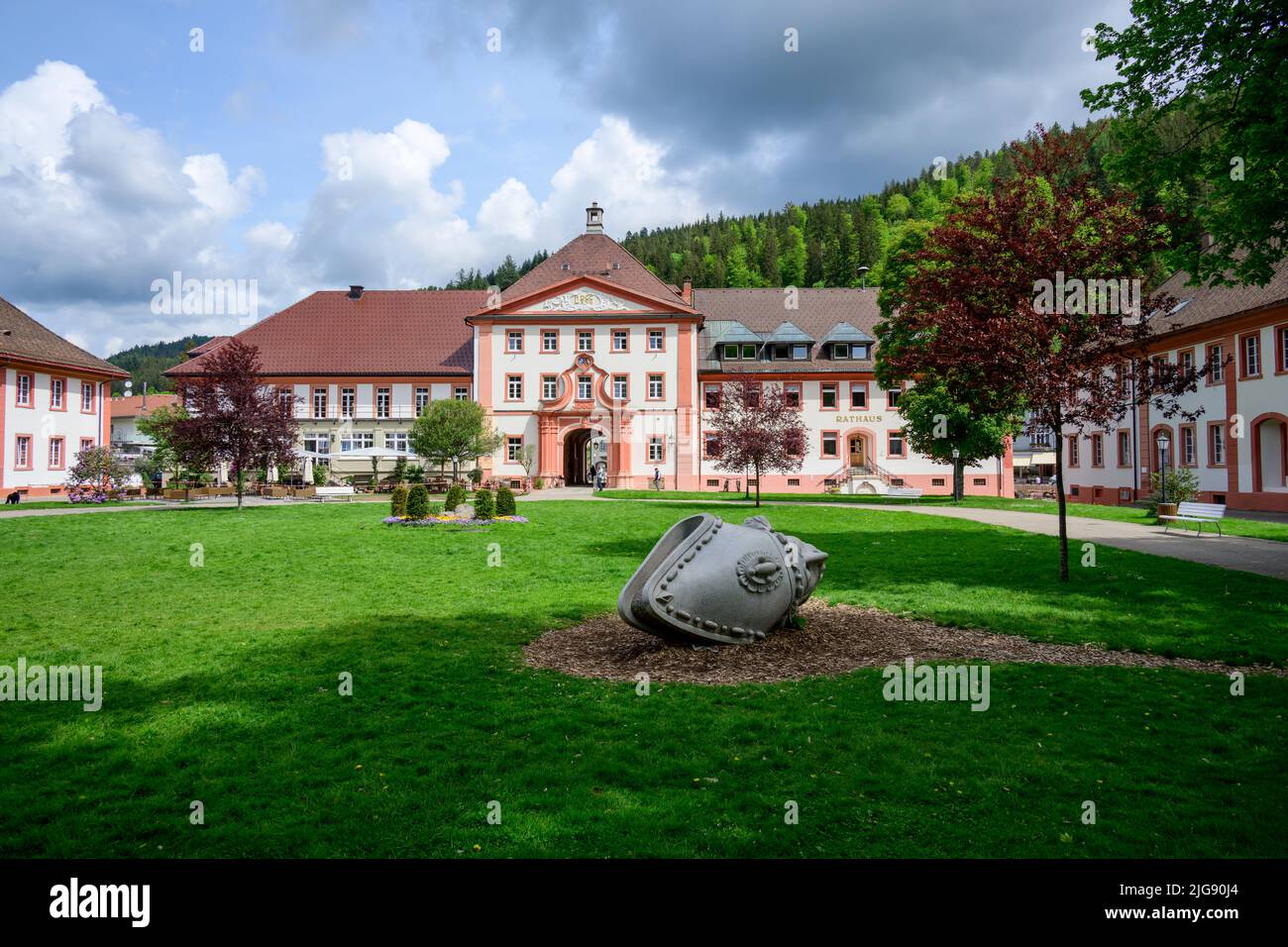 Allemagne, Bade-Wurtemberg, Forêt Noire, Saint Blasien, chef de Saint Blasien, évêque et martyr, Saint patron et éponym de la ville. Banque D'Images