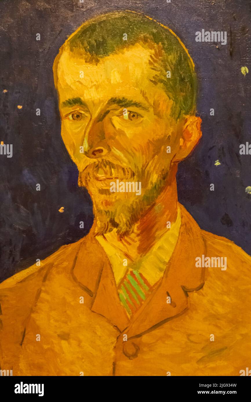 Portrait de l'artiste-peintre belge Eugene Boch par Vincent van Gogh daté d'Arles septembre 1888 Banque D'Images