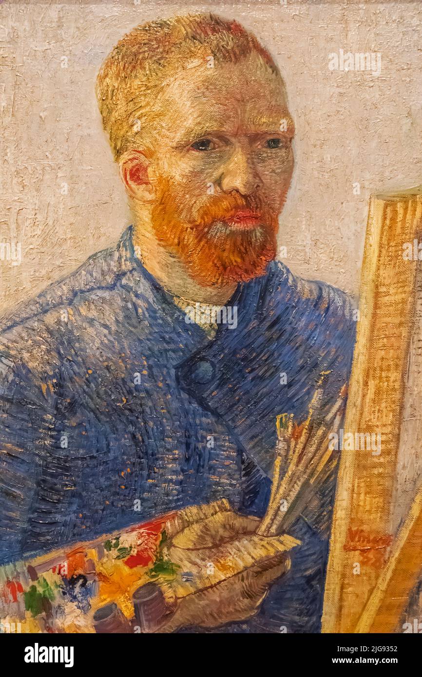 Vincent van Gogh Self Portrait en tant que peintre à Paris en date de décembre 18887-février 1888 Banque D'Images