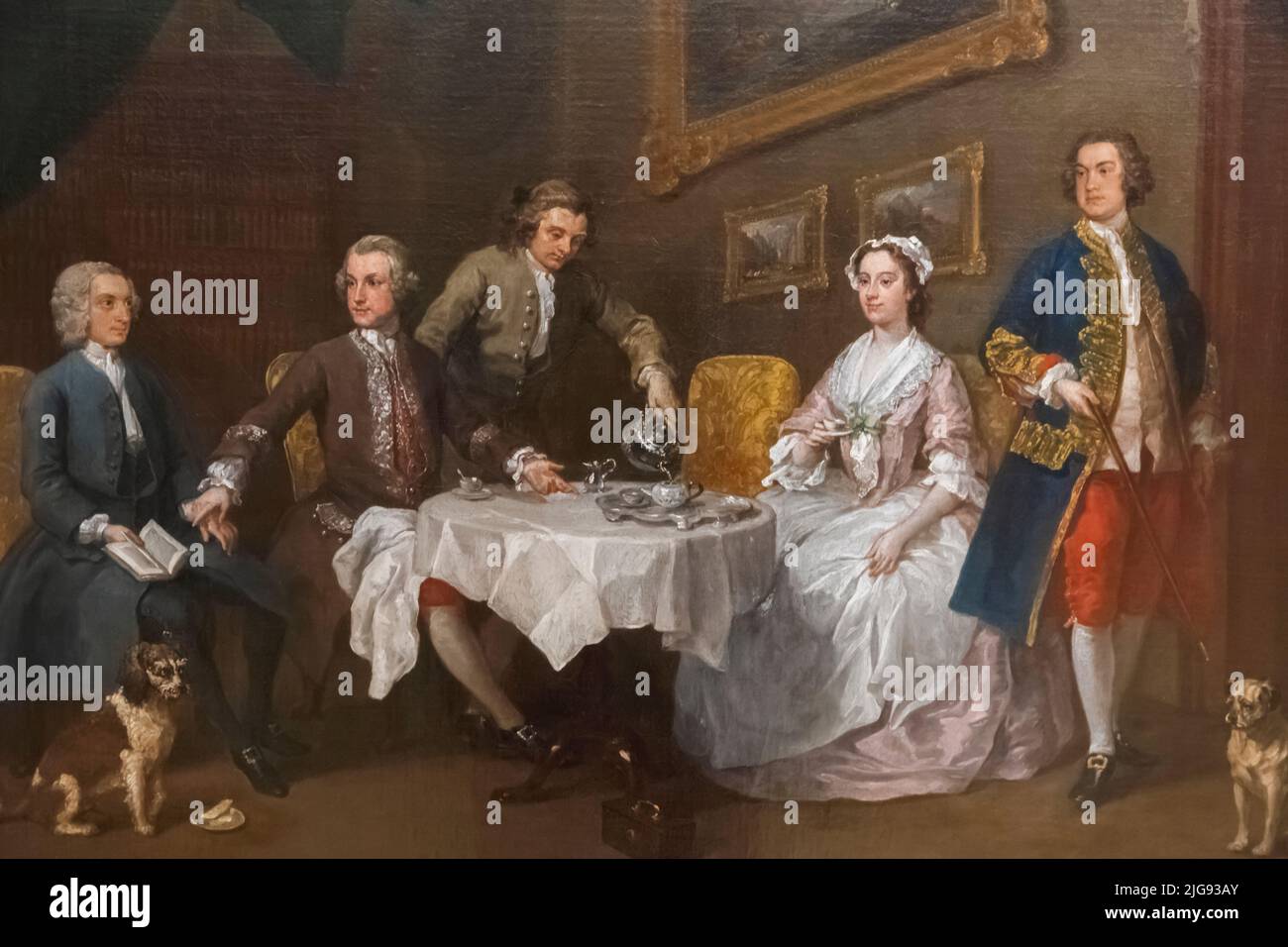 Peinture de la famille Strode par William Hogarth datée 1738 Banque D'Images