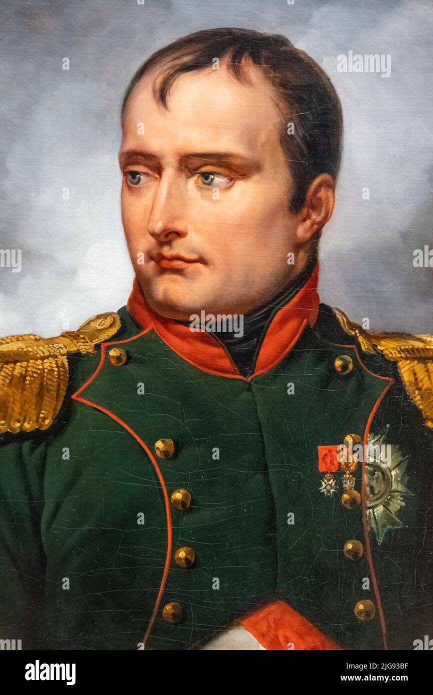 Tableau intitulé « Portrait de l'empereur Napoléon Ier » par Horace Vernet daté de 1815 Banque D'Images