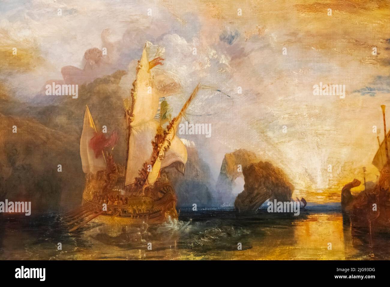Peinture intitulée 'Ulysses deriding Polyphemus Homer's Odyssey' par Joseph Mallord William Turner en date de 1829 Banque D'Images