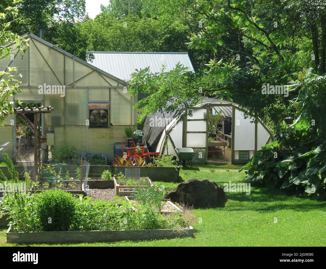 Berkshire Botanical Garden, Stockbridge Massachusetts, un jardin agricole éducatif pour les enfants et les adultes. ÉTATS-UNIS Banque D'Images