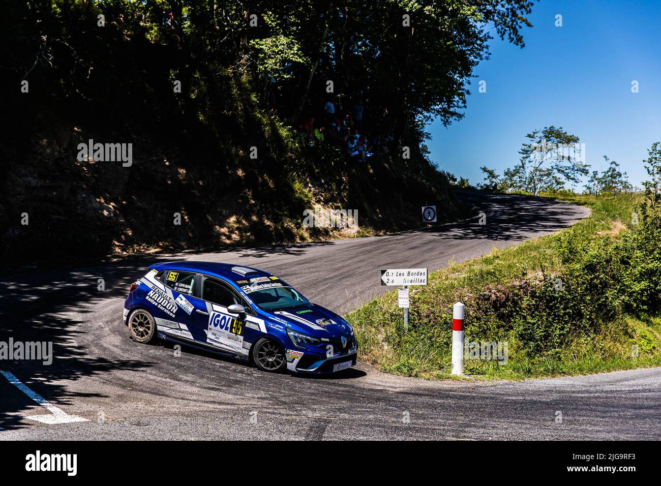 55 CONSTANTE Louis, COPPA Mathieu, Renault Clio RS Line, action pendant le Rallye Aveyron Rouergue Occitanie 2022, 5th ronde du Championnat de France des Ralyes 2022, de 7 juillet à 9 à Rodez, France - photo Bastien Roux / DPPI Banque D'Images