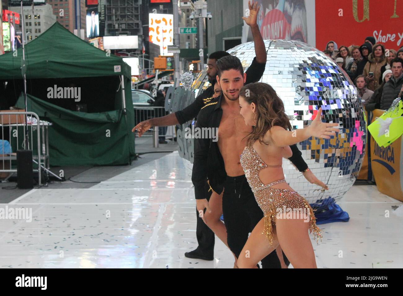 DWTS Street Performance, NYC, États-Unis Banque D'Images