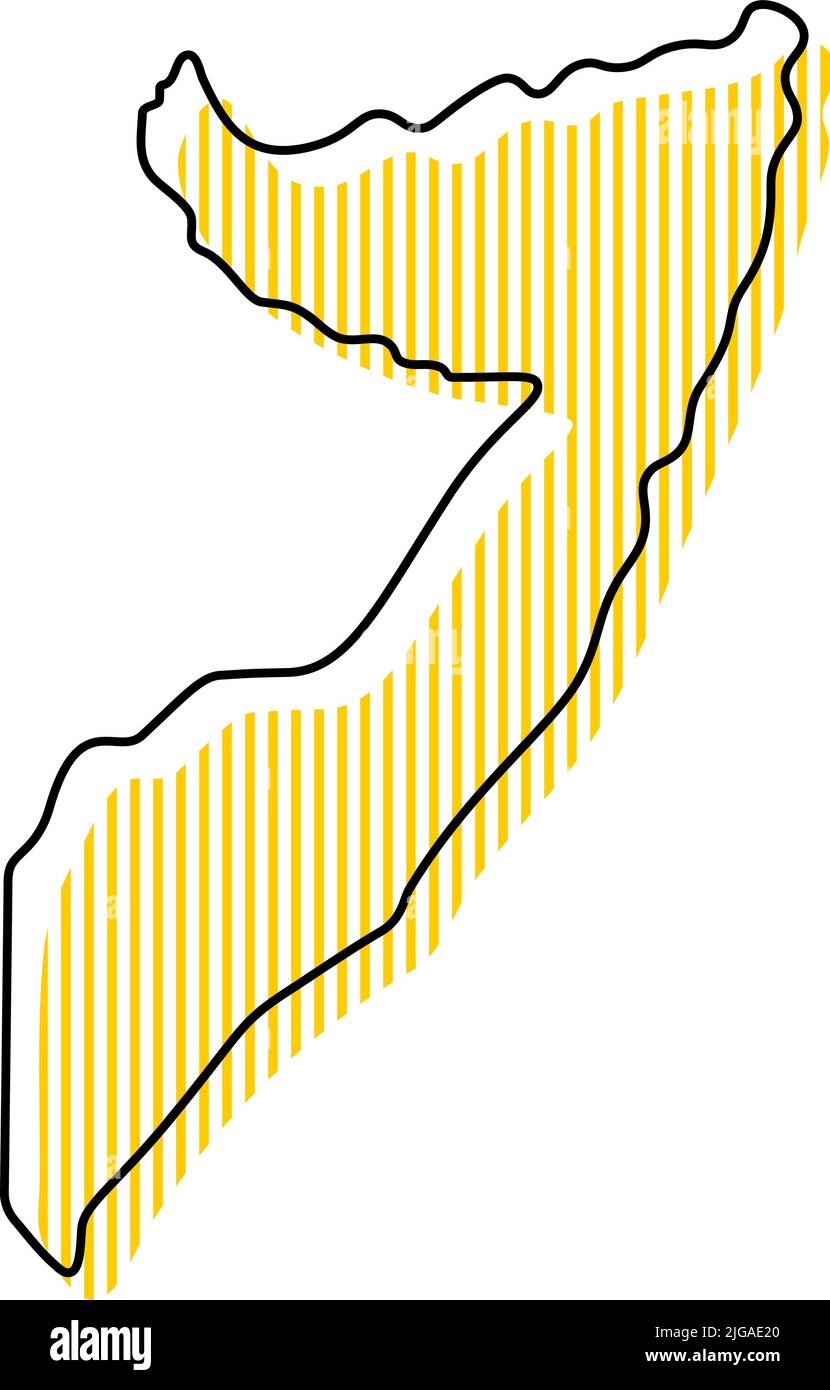 Carte stylisée simple représentant l'icône de la Somalie. Illustration de Vecteur