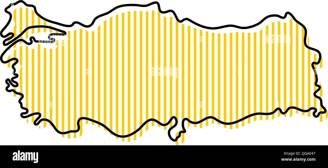 Carte stylisée simple représentant l'icône de la Turquie. Illustration de Vecteur