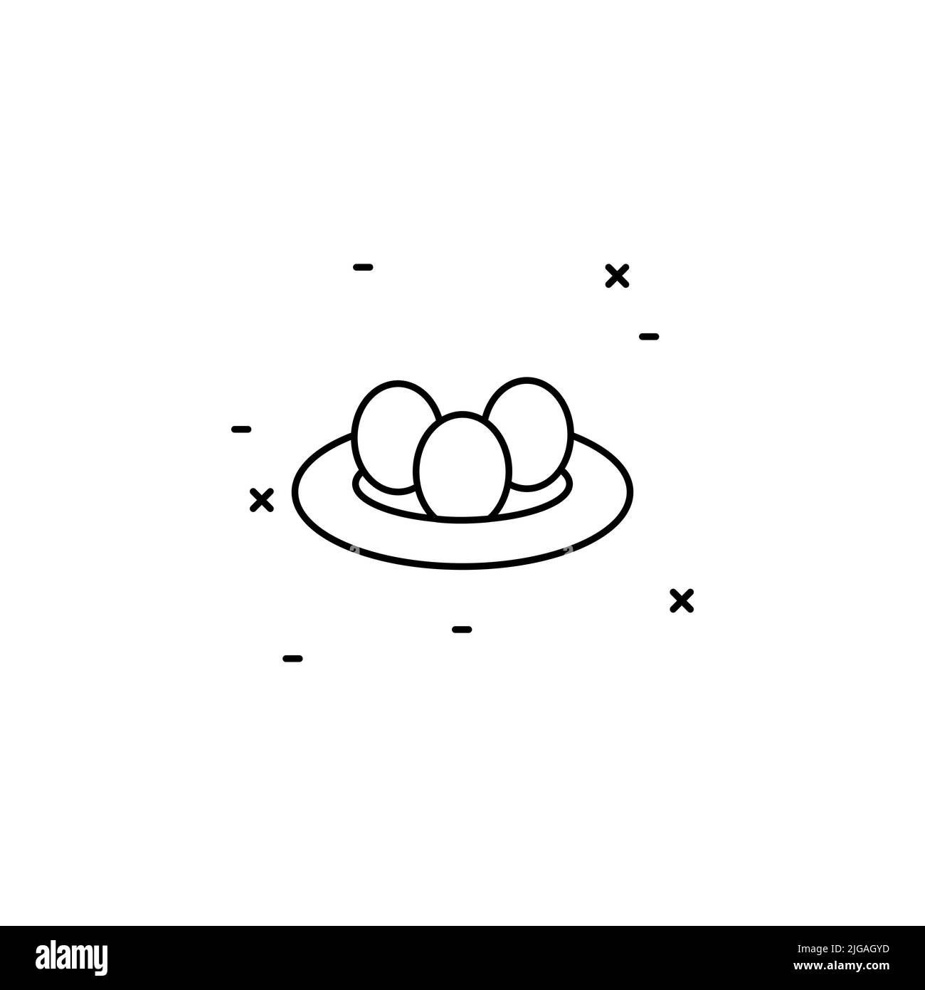 icône œufs. Simple ligne fine, vectorisation des icônes d'agriculture pour l'interface utilisateur et l'interface utilisateur, site Web ou application mobile sur fond blanc Illustration de Vecteur