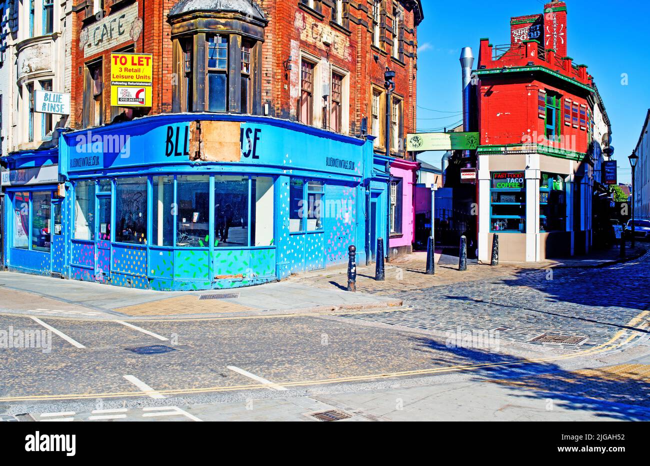 Vintage Clothing Shop and Coffee House, Call Lane, Leeds, Angleterre Banque D'Images