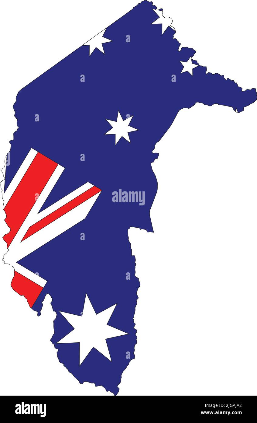 Carte drapeau du TERRITOIRE DE LA CAPITALE AUSTRALIENNE Illustration de Vecteur