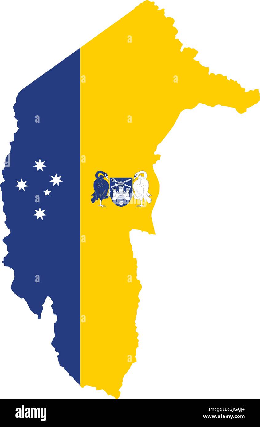 Carte drapeau du TERRITOIRE DE LA CAPITALE AUSTRALIENNE Illustration de Vecteur