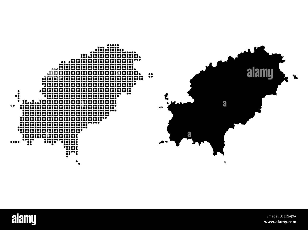 Ensemble de Ibiza carte haut détail île, région espagnole signe plat, web design vecteur illustration . Illustration de Vecteur