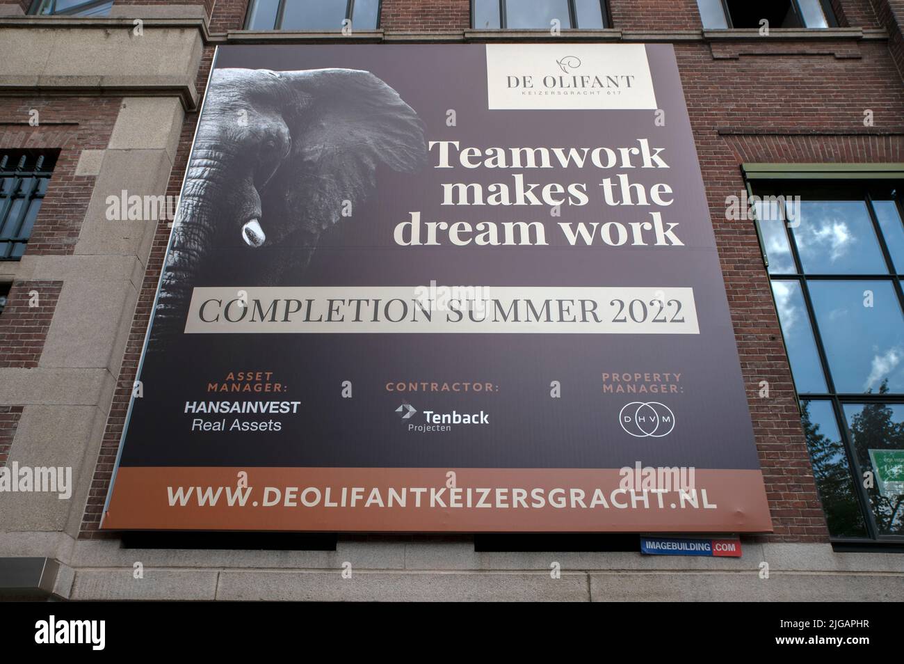 Panneau d'affichage du bâtiment de Olivant à Amsterdam, pays-Bas 5-7-2022 Banque D'Images