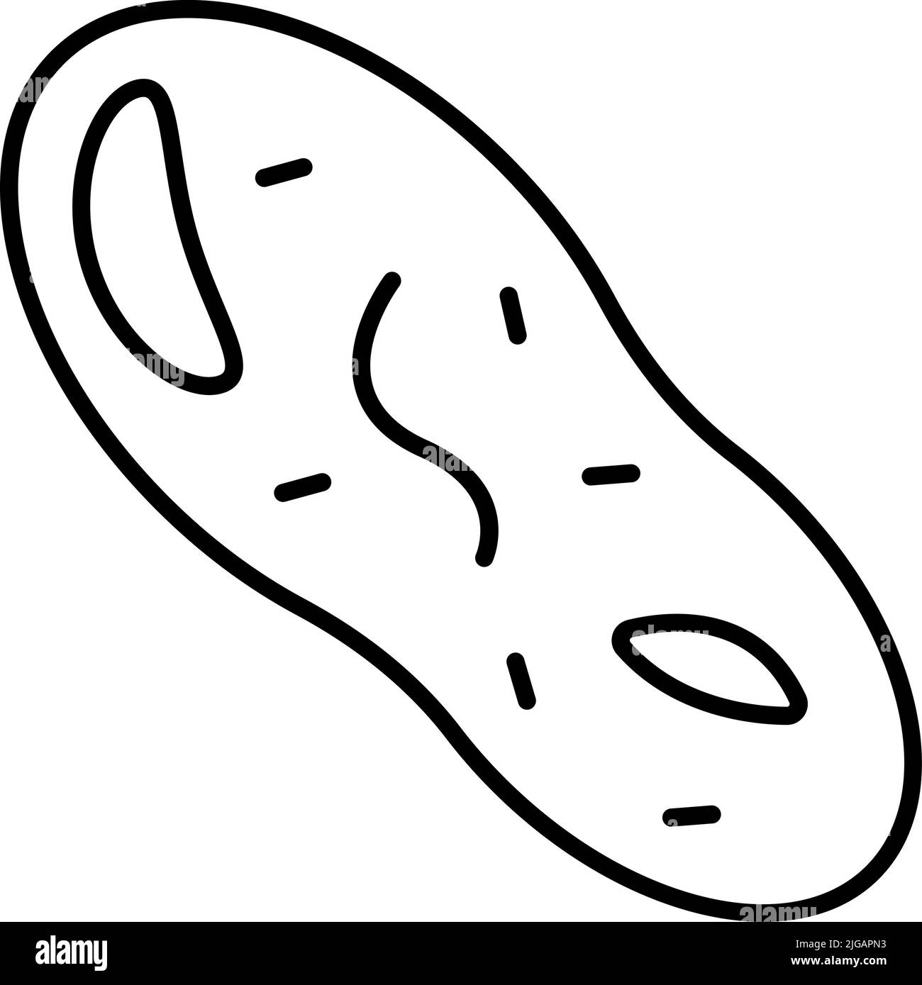 icône paramecium. Simple ligne fine, vectorisation des icônes de biologie pour UI et UX, site Web ou application mobile sur fond blanc Illustration de Vecteur