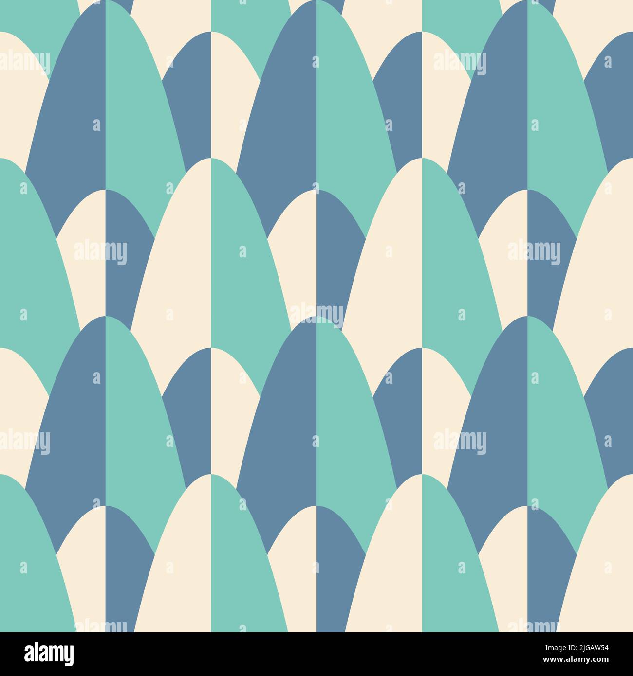 Motif vectoriel transparent avec forêt géométrique abstraite sur fond bleu pastel. Papier peint texture montagne simple. Illustration de Vecteur