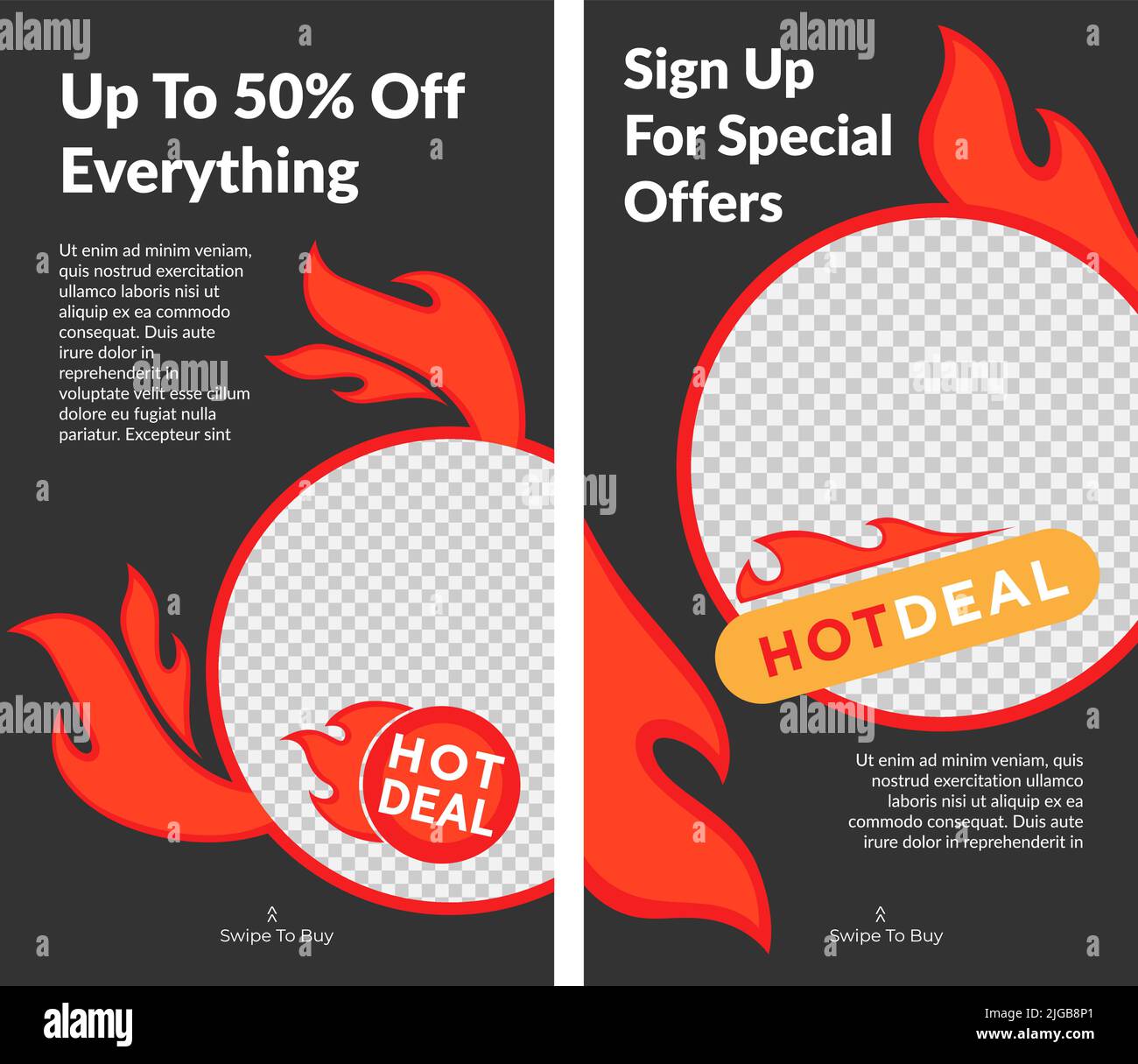 Inscrivez-vous pour bénéficier d'une offre spéciale et d'une bannière promotionnelle pour la boutique Illustration de Vecteur