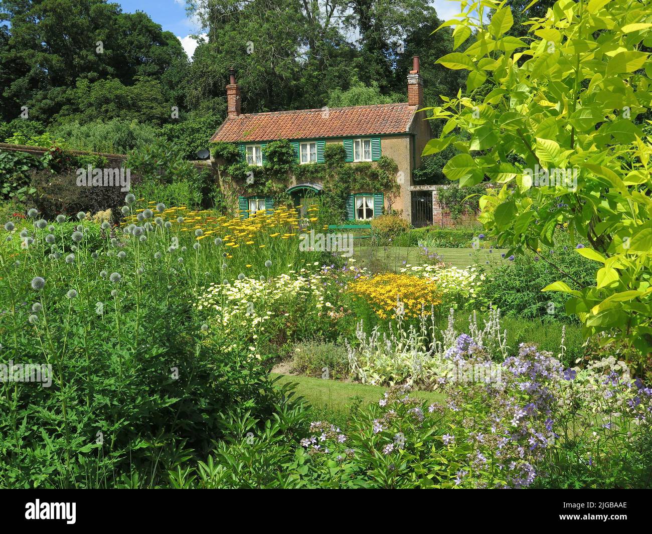 Jardin clos de Hoveton Hall Banque D'Images