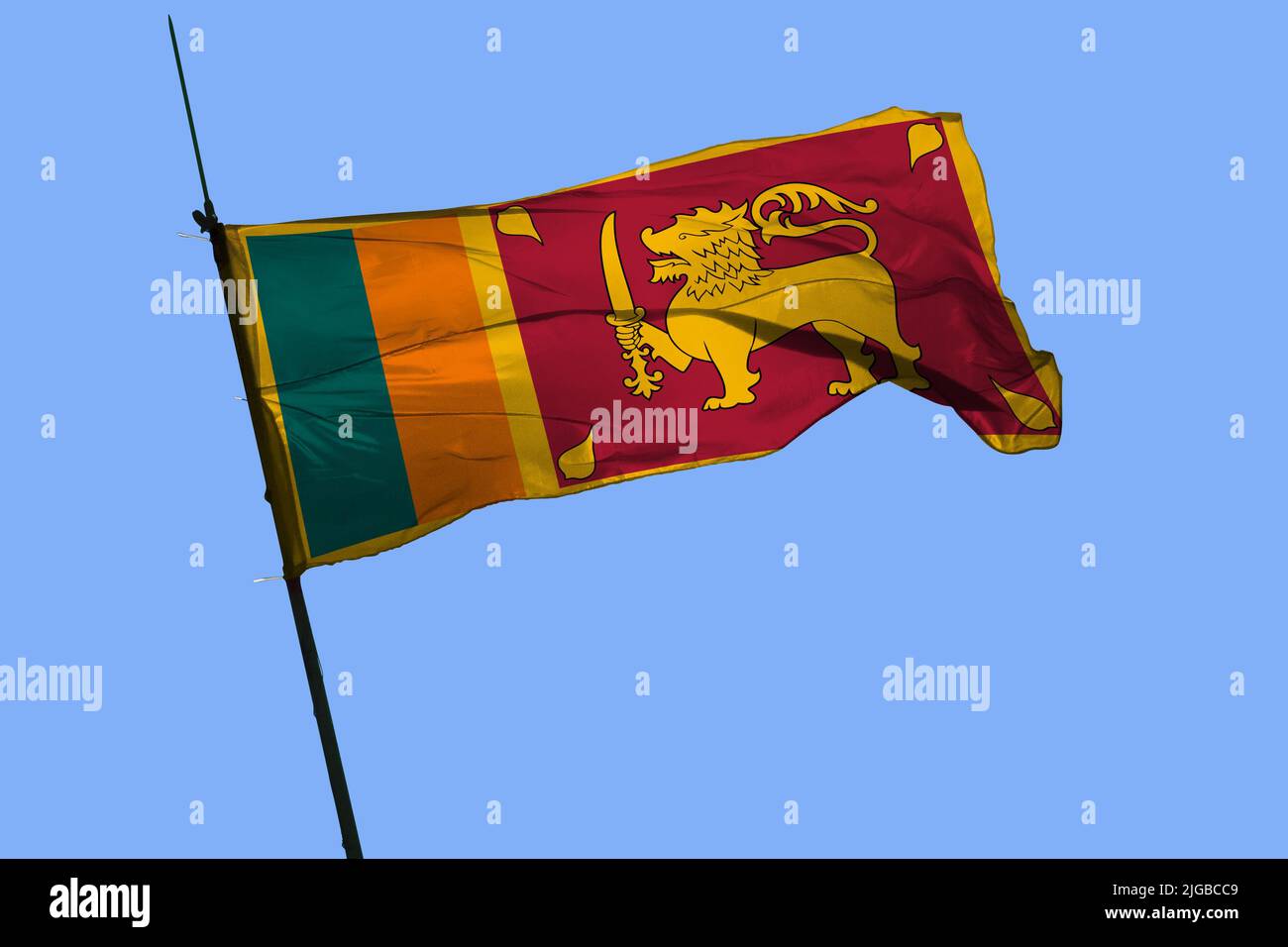 Drapeau de la République socialiste démocratique de Sri Lanka, Ceylan Banque D'Images