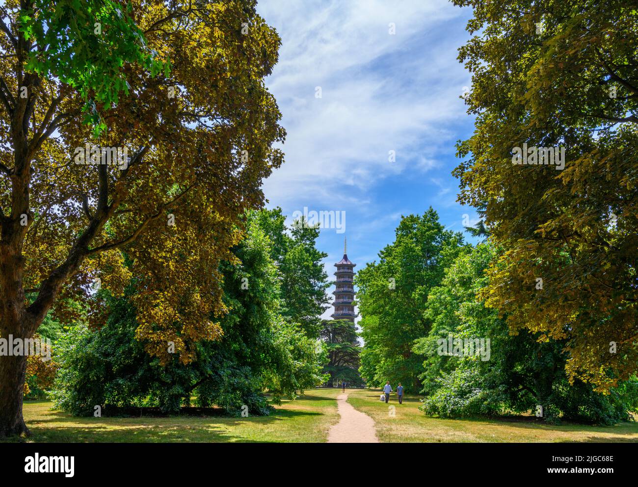 La Grande pagode de Pagoda Vista, Kew Gardens, Richmond, Londres, Angleterre, ROYAUME-UNI Banque D'Images