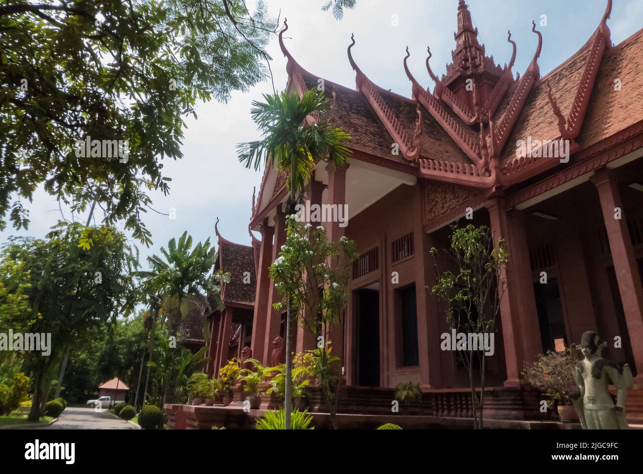 Entrée au Musée national du Cambodge, Phnom Penh, Cambodge Banque D'Images