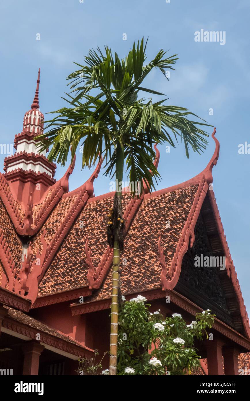Entrée au Musée national du Cambodge, Phnom Penh, Cambodge Banque D'Images
