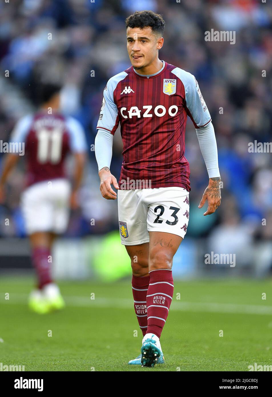 Philippe Coutinho d'Aston Villa - Brighton & Hove Albion / Aston Villa, Premier League, Amex Stadium, Brighton, Royaume-Uni - 26th février 2022 usage éditorial exclusif - restrictions DataCo applicables Banque D'Images Philippe Coutinho d'Aston Villa - Brighton & Hove Albion / Aston Villa, Premier League, Amex Stadium, Brighton, Royaume-Uni - 26th février 2022 usage éditorial exclusif - restrictions DataCo applicables Banque D'Images