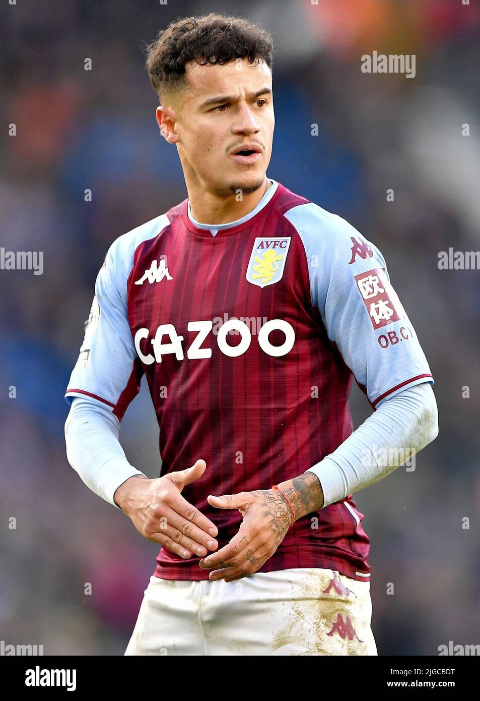 Philippe Coutinho d'Aston Villa - Brighton & Hove Albion / Aston Villa, Premier League, Amex Stadium, Brighton, Royaume-Uni - 26th février 2022 usage éditorial exclusif - restrictions DataCo applicables Banque D'Images Philippe Coutinho d'Aston Villa - Brighton & Hove Albion / Aston Villa, Premier League, Amex Stadium, Brighton, Royaume-Uni - 26th février 2022 usage éditorial exclusif - restrictions DataCo applicables Banque D'Images