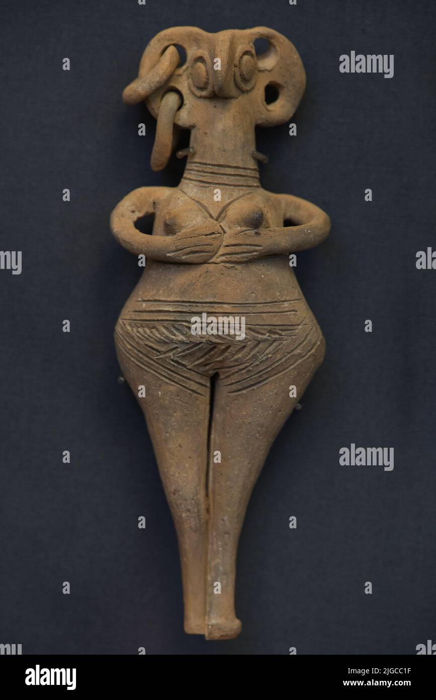 Petite figurine de déesse de la terre au British Museum Banque D'Images